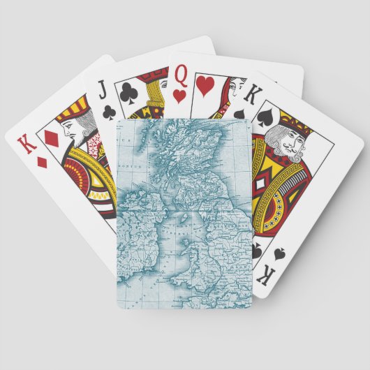 Aquamarine antike Spielkarten der Welt (Rückseite)