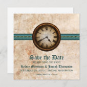 Aquamarine antike Uhr Ankündigung Datum freihalten (Vorne/Hinten)