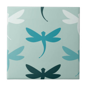Aquamarine Aqua Dragonfly Dekorative Keramik Tiles Fliese