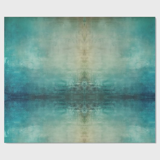 Aquamarine Aqua Green Textur Geschenkpapier (Flach)