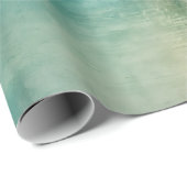 Aquamarine Aqua Green Textur Geschenkpapier (Rolleneckpunkt)