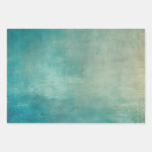 Aquamarine Aqua Green Textur Geschenkpapier Set (Vorderseite 2)