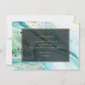 Aquamarine Aqua-Marmor wird meine Blume-Girl-Karte (Rückseite)