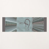 Aquamarine Aqua Mint Rosa Rosa Erdreitöne Leinwand Yogamatte (Vorderseite (Horizontal))