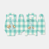 Aquamarine Aqua Teddy Bear Diaper Gingham Baby Dus Geschenkschachtel (Ungefaltet)
