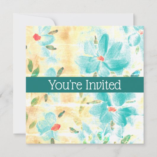 Aquamarine Aquarellblume (Vorderseite)