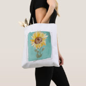 Aquamarine Aquarellblume Tasche (Von Nahem)