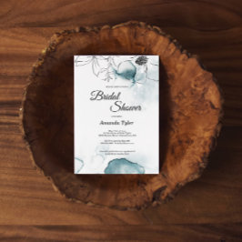 Aquamarine Aquarellhaube Bridal Dusche Einladung