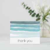 Aquamarine Aquarellkarte Postkarte (Stehend Vorderseite)