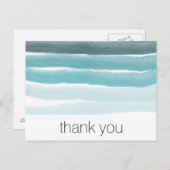 Aquamarine Aquarellkarte Postkarte (Vorne/Hinten)