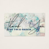 Aquamarine Aquarellsilber Glitzer Discount Card (Vorderseite)