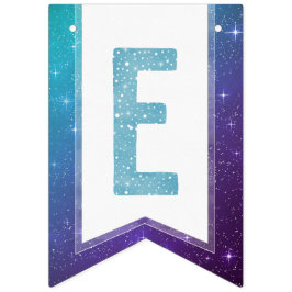 Aquamarine Aquarelltypografie unter Wasser | LILA Wimpelkette