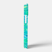 Aquamarine Arabesque Bohemisches Muster Case-Mate iPhone Hülle (Rückseite / Rechts)