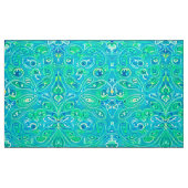 Aquamarine Arabesque Bohemisches Muster Stoff (Fat Quarter (45,7 x 55,9 cm))