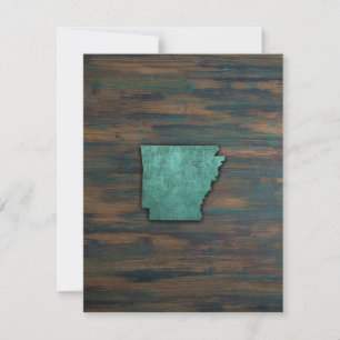 Aquamarine Arkansas-Form Dankeskarte