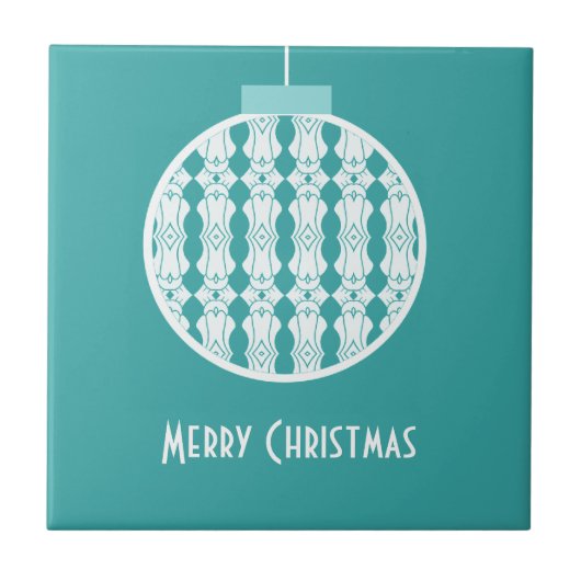 Aquamarine Art Deco Fliese (Vorderseite)