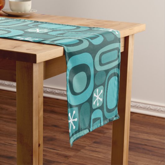 Aquamarine Atomzeitfieldstones Kurzer Tischläufer (Beispiel)