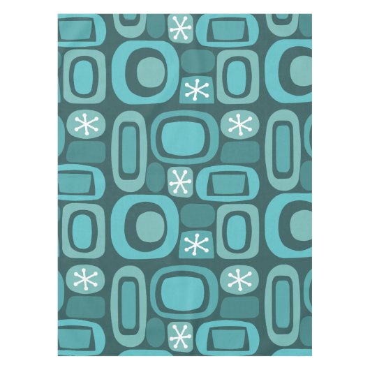 Aquamarine Atomzeitfieldstones Tischdecke (Vorderseite)