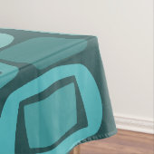 Aquamarine Atomzeitfieldstones Tischdecke (Beispiel)