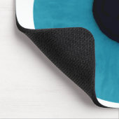 Aquamarine Augapfel-Mausunterlage Mousepad (Ecke)
