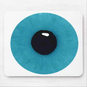 Aquamarine Augapfel-Mausunterlage Mousepad