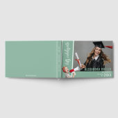 Aquamarine Autograph Keepake-Klasse des Abschlusse Gästebuch (Voll)