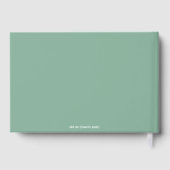 Aquamarine Autograph Keepake-Klasse des Abschlusse Gästebuch (Rückseite)