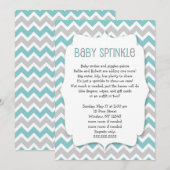 Aquamarine Baby Sprinkle / neutrale Babydusche Einladung (Vorne/Hinten)