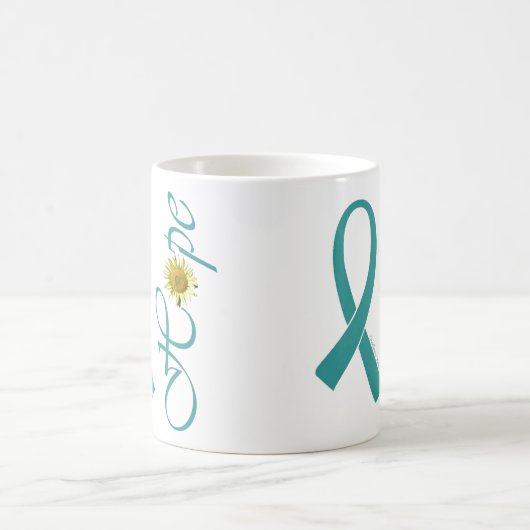 Aquamarine Band-Hoffnungs-Tasse Kaffeetasse (Mittel)