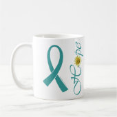 Aquamarine Band-Hoffnungs-Tasse Kaffeetasse (Links)