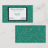 Aquamarine Bandana-Geschäfts-Karte Visitenkarte (Vorne/Hinten)