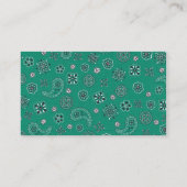 Aquamarine Bandana-Geschäfts-Karte Visitenkarte (Rückseite)