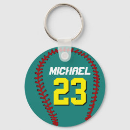 Aquamarine Baseball Keychain für Sportfans oder Sp Schlüsselanhänger