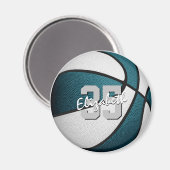 aquamarine Basketballmannschaft - Vorzüge Magnet (Vorderseite/Rückseite)