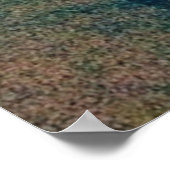 Aquamarine Baumstämme gesteppte Canvas drucken Poster (Ecke)