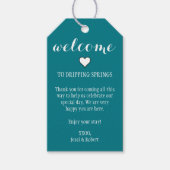 Aquamarine Begrüßungstags Geschenkanhänger (Vorderseite)