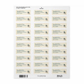 Aquamarine, beige Garden Rose Mailing Labels (Vorne)