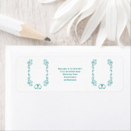 Aquamarine Bell Scrollwork Design Hochzeitsstimmun