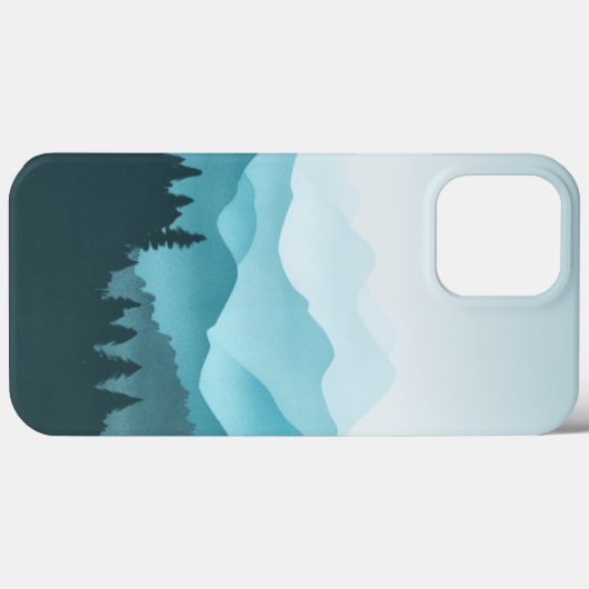 Aquamarine Berge Case-Mate iPhone Hülle (Rückseite (Horizontal))