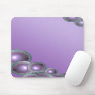 Aquamarine beringte lila Blase abstrakt Mousepad