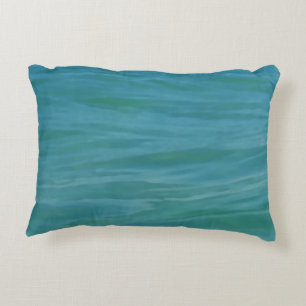 Aquamarine bewegt Strand-Thema-tropisches blaues Zierkissen