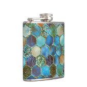 Aquamarine Bienenwabe des Flachmann (Rechts)