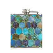 Aquamarine Bienenwabe des Flachmann (Rückseite)