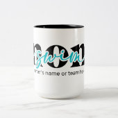 Aquamarine Black Custom Swim Mama Kaffee Tasse (Mittel)