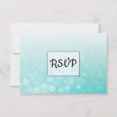 Aquamarine Blasen Elegante Wedding RSVP Karte (Rückseite)