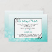 Aquamarine Blasen-Merkkarte Begleitkarte (Vorne/Hinten)