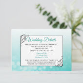 Aquamarine Blasen-Merkkarte Begleitkarte (Stehend Vorderseite)