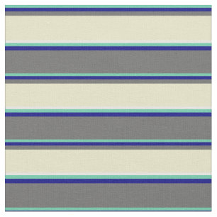 Aquamarine, Blau, Dim Grau, Blassgoldene und Weiße Stoff