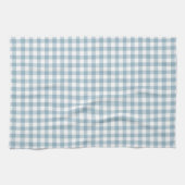Aquamarine-Blau-Gingham-Muster-Geschirrtücher Handtuch (Horizontal)
