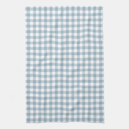 Aquamarine-Blau-Gingham-Muster-Geschirrtücher Handtuch (Vertikal)
